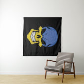 Ukraine lächelt Schädelflagge Wandteppich (Beispiel (Horizontal))