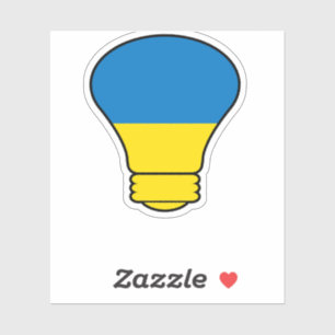 Ukraine Lampe, stehen mit Ukraine T - Shirt Aufkleber