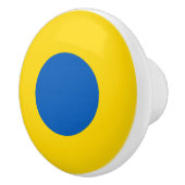 Ukraine-Länderflagge Rundkreiszeichen Keramikknauf (Rechts)