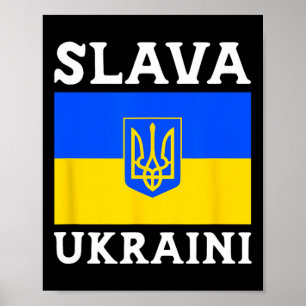 Ukraine Landesflagge Stolz Slava Ukraini 1 Poster
