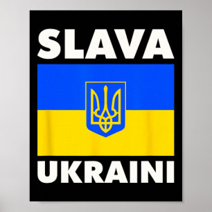 Ukraine Landesflagge Stolz Slava Ukraini 2 Poster