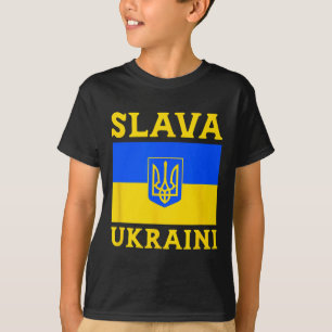Ukraine Landesflagge Stolz Slava Ukraini 3 T-Shirt