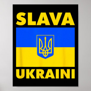 Ukraine Landesflagge Stolz Slava Ukraini Poster