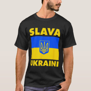 Ukraine Landesflagge Stolz Slava Ukraini T-Shirt