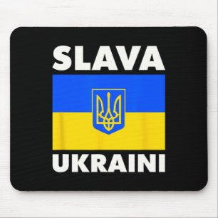 Ukraine Landesflagge Stolz Slawa Ukrajini 2 Mousepad