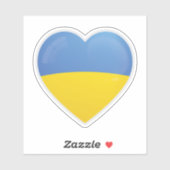 Ukraine Liebe-Symbol Aufkleber (Blatt)