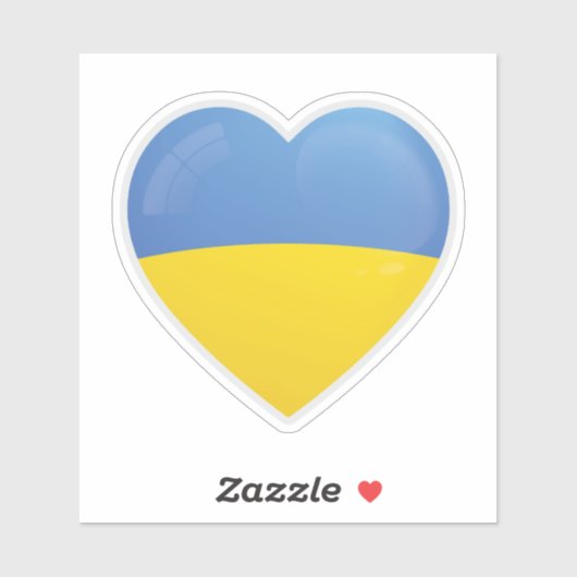 Ukraine Liebe-Symbol Aufkleber (Blatt)