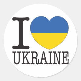 Ukraine Liebe V2 Runder Aufkleber