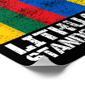 Ukraine Litauen steht hinter dir Litauische Unters Poster (Ecke)