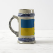 Ukraine & Lwiwer Gebiet - Wappen, ukrainische Flag Bierglas (Links)