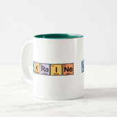 Ukraine machte von den Elementen Zweifarbige Tasse (Vorderseite Links)