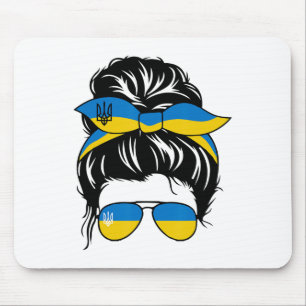 Ukraine Mädchen Kopf und starke Frau Chignon Ukrai Mousepad
