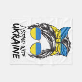 Ukraine Mädchen Ukrainisches Mädchen Flagge Unorde Fleecedecke (Vorderseite (Horizontal))