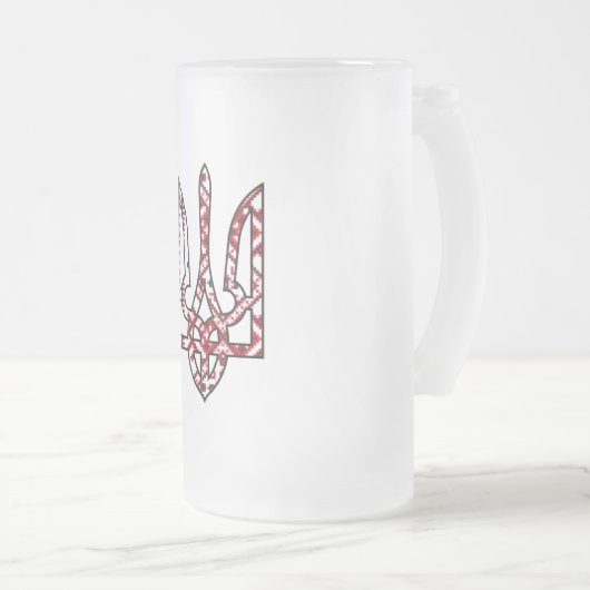 Ukraine Mattglas Bierglas (VorderseiteRechts)