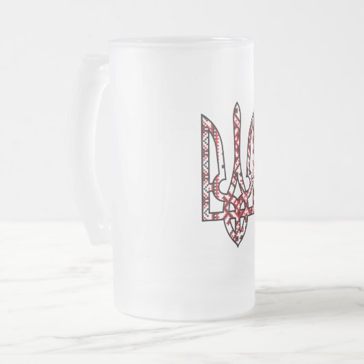 Ukraine Mattglas Bierglas (Vorderseite Links)