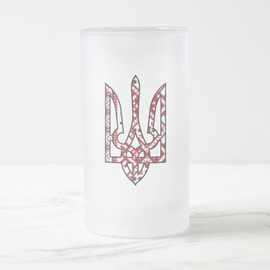 Ukraine Mattglas Bierglas (Mittel)