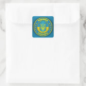 Ukraine Medallion Quadratischer Aufkleber (Tasche)