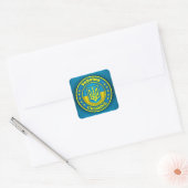Ukraine Medallion Quadratischer Aufkleber (Umschlag)