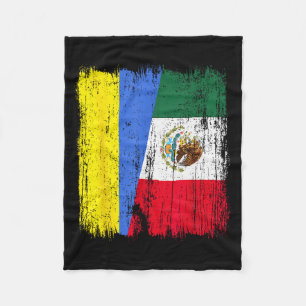 Ukraine Mexiko Halbe Flagge Ukrainisches Mexikanis Fleecedecke