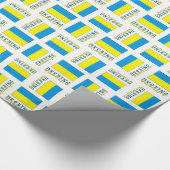 Ukraine mit ukrainischem Flaggengeschenk Geschenkpapier (Ecke)