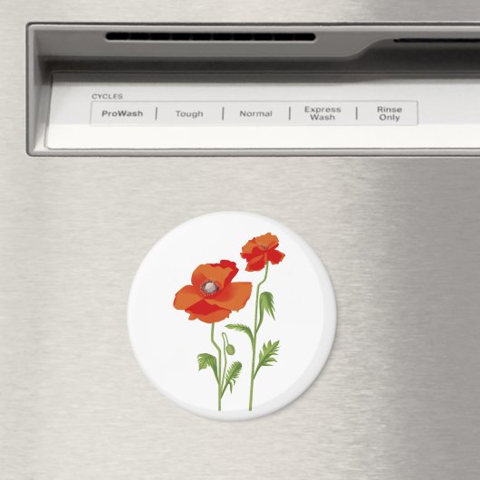 Ukraine "Mohn-Blume" - farbenfroher Magnet (In Situ (Geschirrspüler))