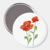 Ukraine "Mohn-Blume" - farbenfroher Magnet (Vorderseite/Rückseite)
