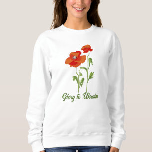 Ukraine "Mohnfriedhof Blume" farbenfroh Sweatshirt
