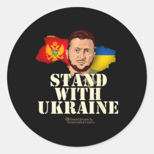 Ukraine Montenegro Wolodymyr Selenskyj Steh mit U Runder Aufkleber