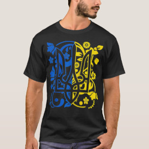 Ukraine National Emblem Wappen mit Volks Flo T-Shirt