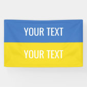 Ukraine - Nationale Flagge der Ukraine Banner (Horizontal)
