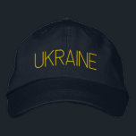 UKRAINE Navy Blue and Thinn Yellow Bestickte Baseballkappe<br><div class="desc">UKRAINE Navy Blue and Thin Yellow bestickt Hat,  um Ihre Unterstützung für die Ukraine zeigen!</div>