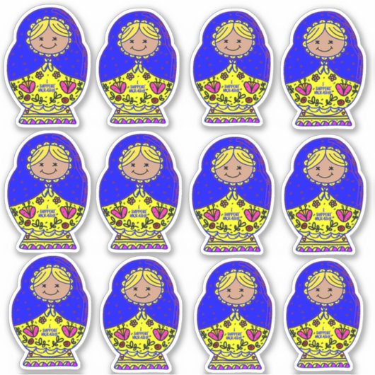 Ukraine Nesting Doll, Aufkleber (Vorderseite)