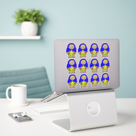 Ukraine Nesting Doll, Aufkleber (Laptop auf Schreibtisch)