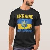 UKRAINE Never Surrenders Tee Support Ukraine Ukrai (Vorderseite)