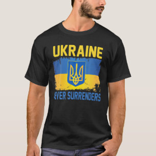 UKRAINE Never Surrenders Tee Support Ukraine Ukrai