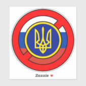Ukraine - nicht Russland Aufkleber (Blatt)