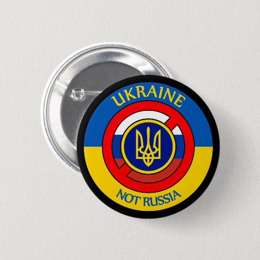 Ukraine - nicht Russland Button (Vorne & Hinten)