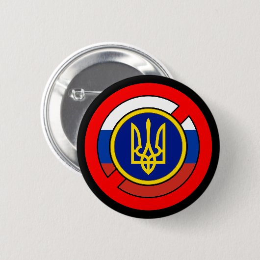 Ukraine - Nicht Russland-Button Button (Vorne & Hinten)