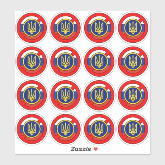 Ukraine - nicht Russland Sticker (Blatt)