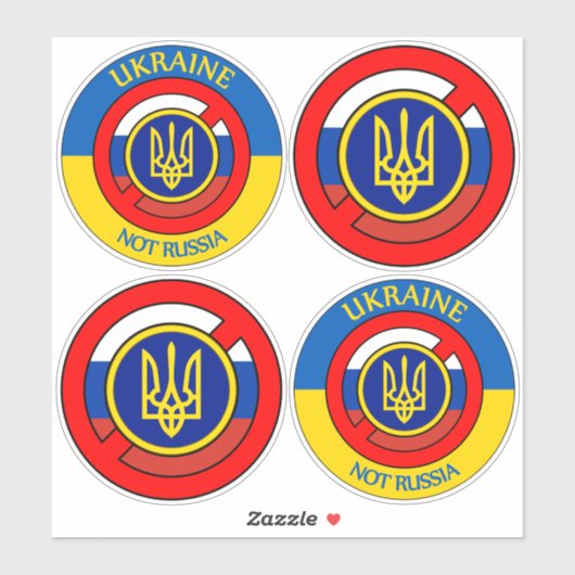 Ukraine - nicht Russland Sticker (Blatt)
