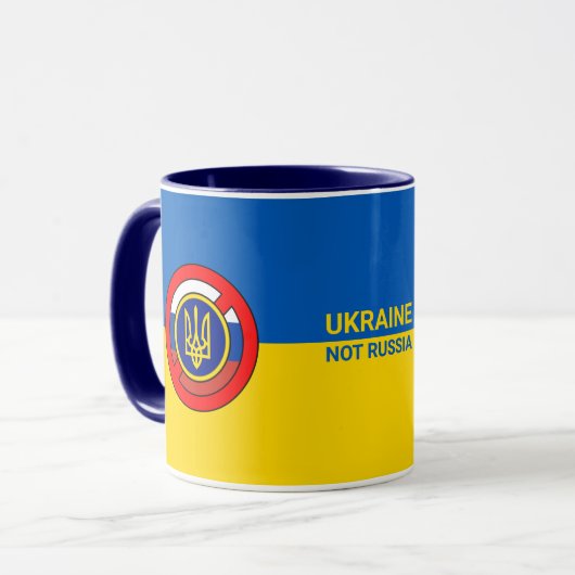 Ukraine - Nicht Russland Tasse (Vorderseite Links)