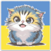 Ukraine Niedlich Kitten Sticker (Vorderseite)