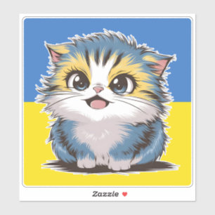 Ukraine Niedlich Kitten Sticker