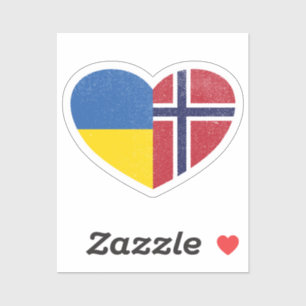 Ukraine - Norwegische Liebe Aufkleber