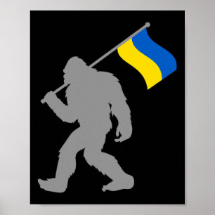 Ukraine oder ukrainische Flagge auf der Ukrainefla Poster