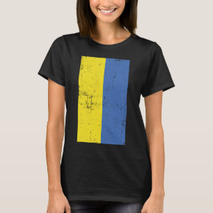 Ukraine Osteuropa Kiew abgenutzte Flagge T-Shirt