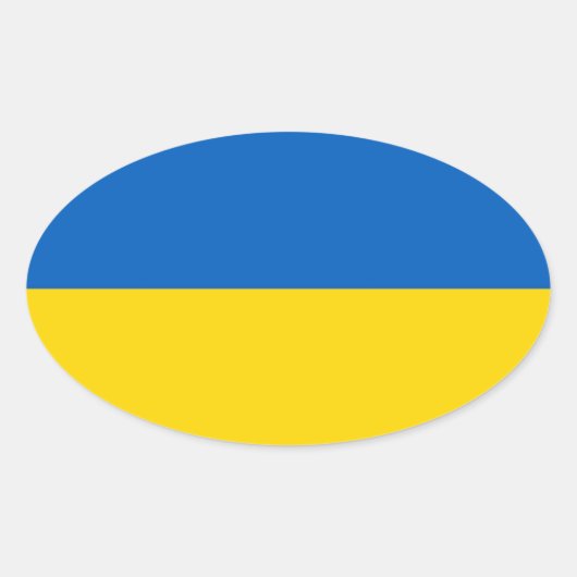 Ukraine Ovaler Aufkleber (Vorderseite)