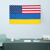 Ukraine Patriotic USA Flag Solidarność Banner (Messeveranstaltung)