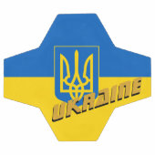 Ukraine patriotische Fußball und ukrainische Flagg (Flach)