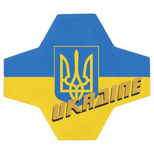 Ukraine patriotische Fußball und ukrainische Flagg (Flach)